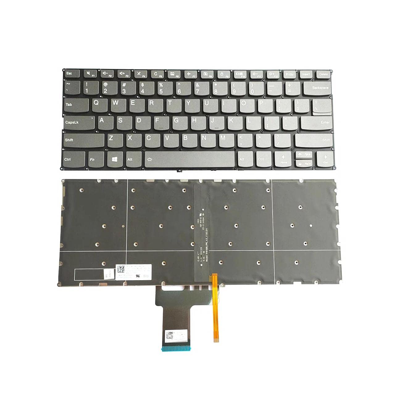 WISTAR Backlit Laptop Keyboard Compatible for Lenovo Yoga 720-13ISK 720-13IKB seires  Part number : SN20M61497 SG-86220-XUA PK131YJ2B00